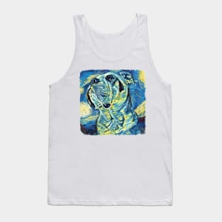 Weird BullDog Van Gogh Style Tank Top